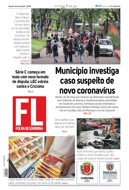 Imagem ilustrativa da imagem Capa 03/03/2020