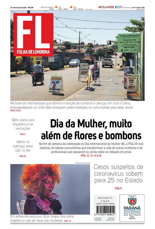Imagem ilustrativa da imagem Capa 07/03/2020