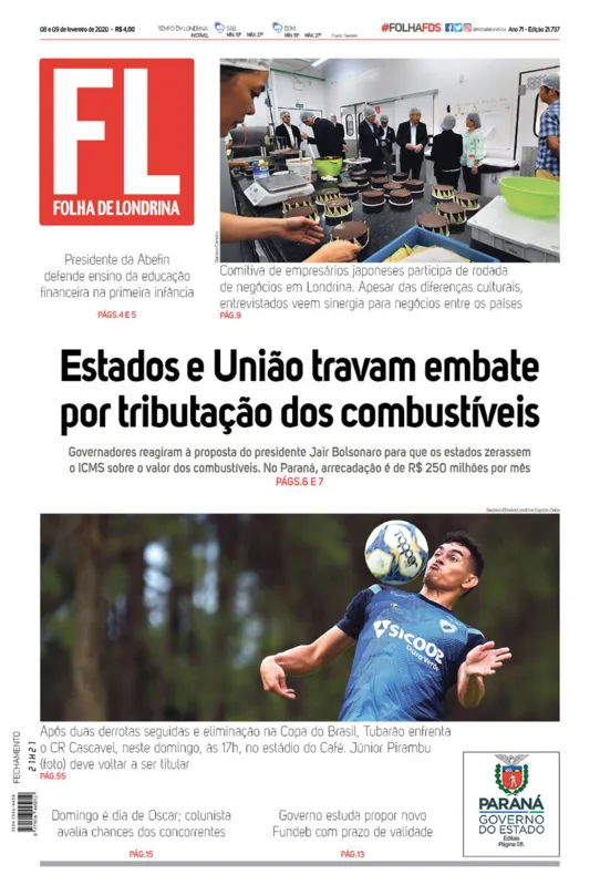 Imagem ilustrativa da imagem Capa 08/02/2020