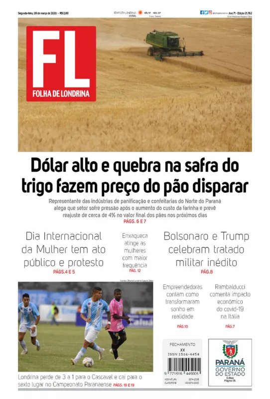 Imagem ilustrativa da imagem Capa 09/03/2020