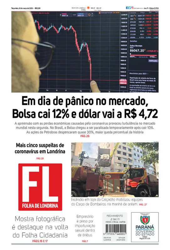 Imagem ilustrativa da imagem Capa 10/03/2020
