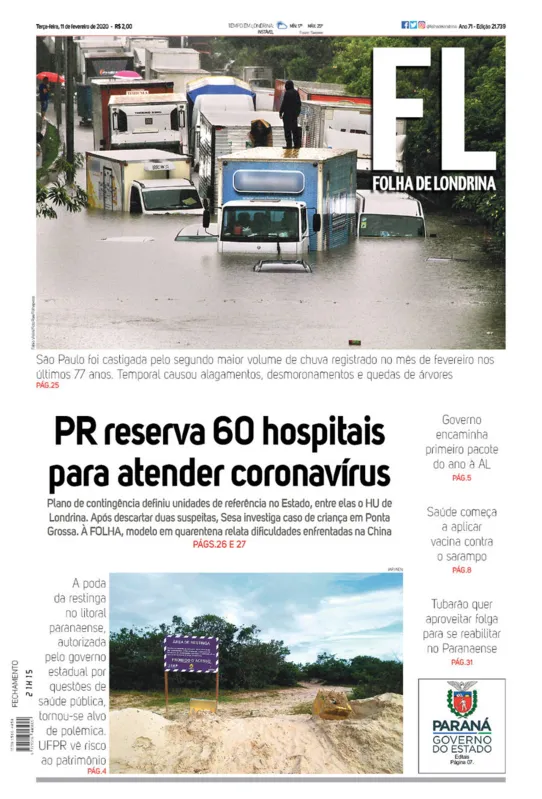 Imagem ilustrativa da imagem Capa 11/02/2020