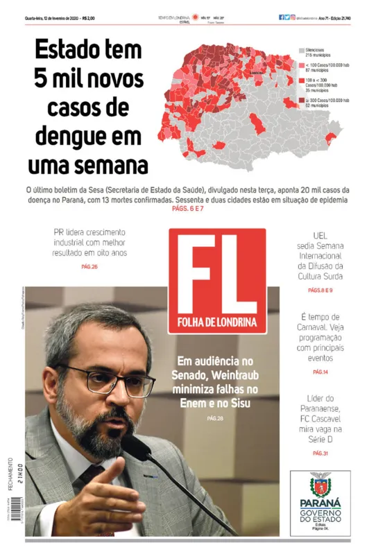 Imagem ilustrativa da imagem Capa 12/02/2020
