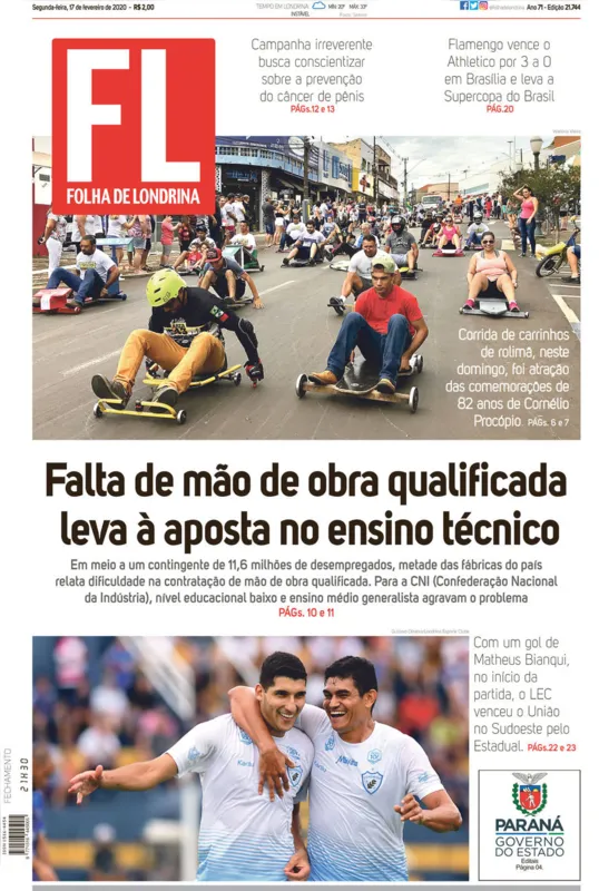 Imagem ilustrativa da imagem Capa 17/02/2020