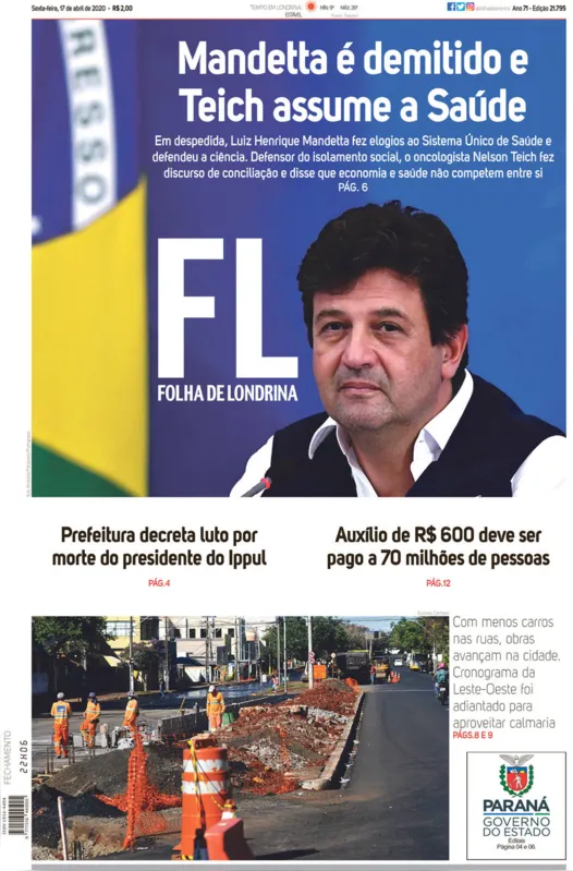 Imagem ilustrativa da imagem Capa 17/04/2020