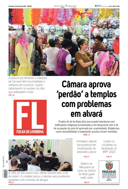 Imagem ilustrativa da imagem Capa 21/02/2020