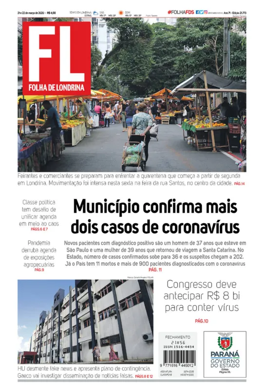 Imagem ilustrativa da imagem Capa 21/03/2020