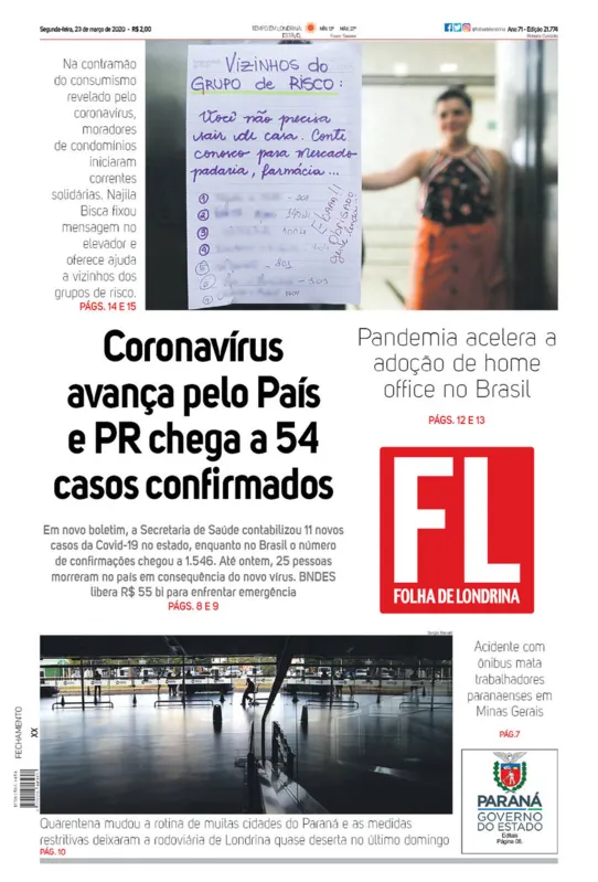 Imagem ilustrativa da imagem Capa 23/03/2020