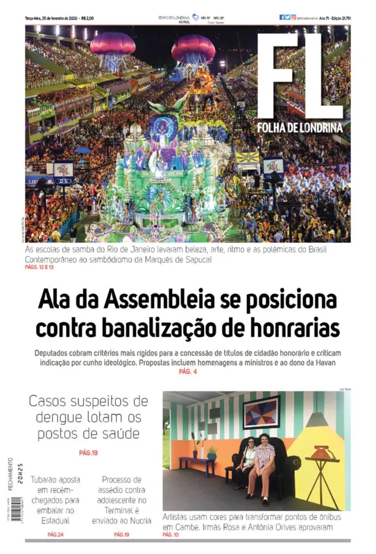 Imagem ilustrativa da imagem Capa 25/02/2020