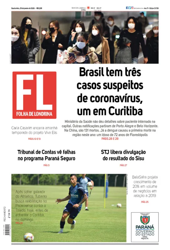 Imagem ilustrativa da imagem Capa 29/01/2020