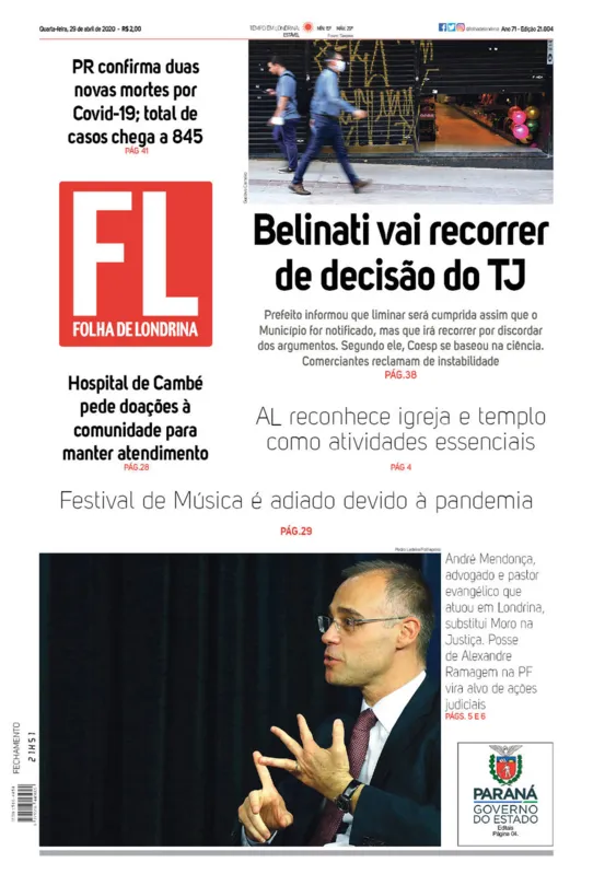 Imagem ilustrativa da imagem Capa 29/04/2020