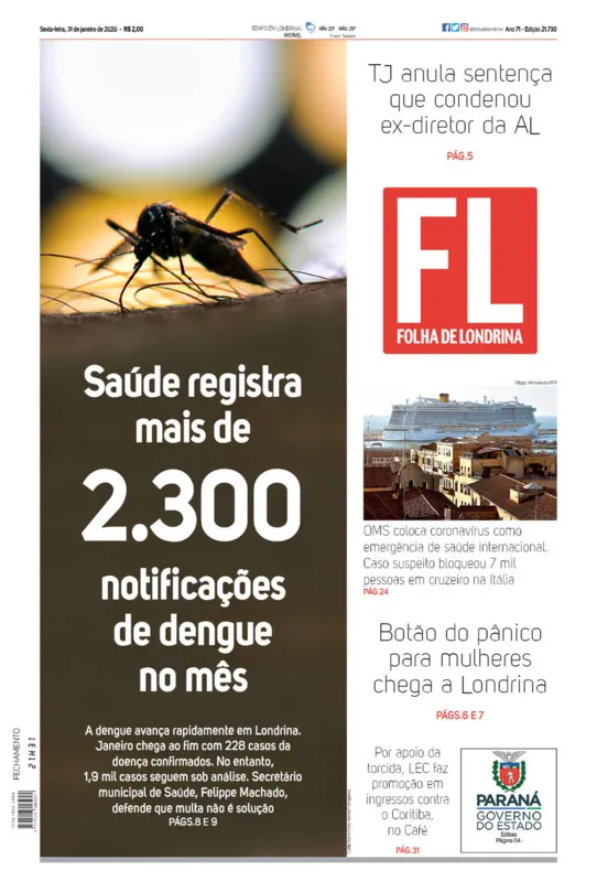 Imagem ilustrativa da imagem Capa 31/01/2020
