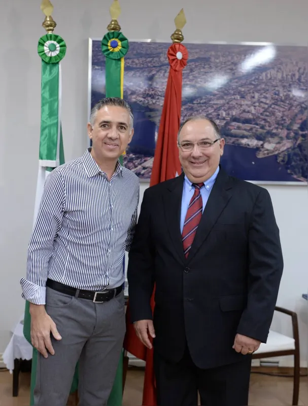 Maurício Diniz e o vereador Péricles Deliberador