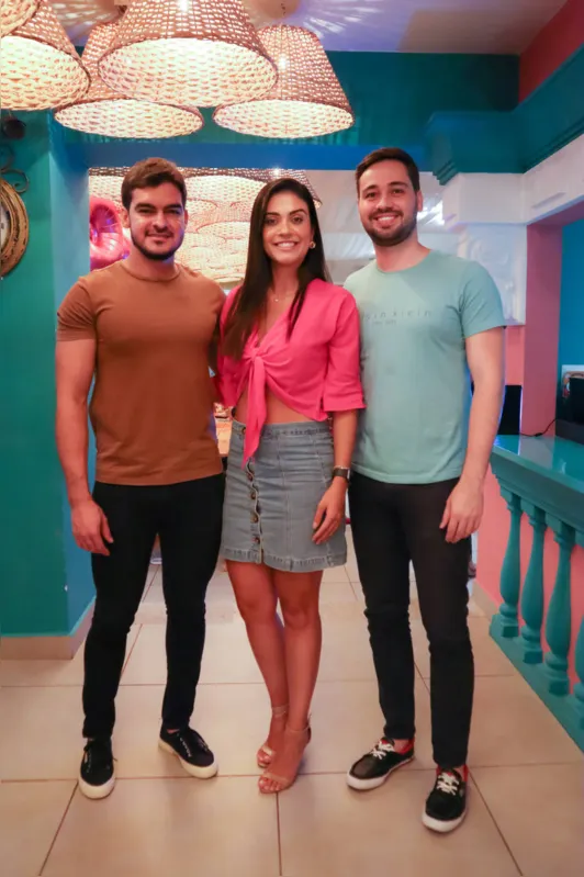 Luiz Amorim, Camila Moreira e Leonardo Beni