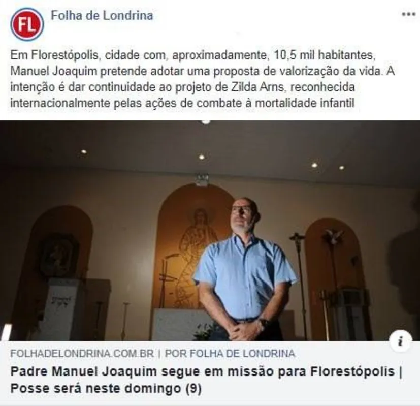 Imagem ilustrativa da imagem Padre Manuel em Florestópolis