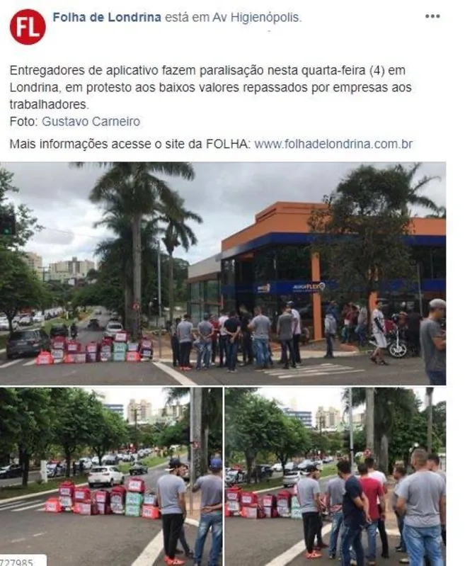 Imagem ilustrativa da imagem Paralisação em Londrina
