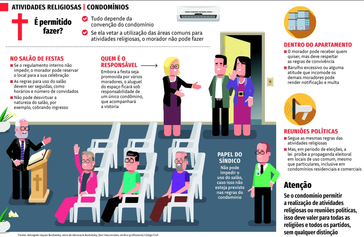 Imagem ilustrativa da imagem Reuniões religiosas no salão de festas do condomínio pode?
