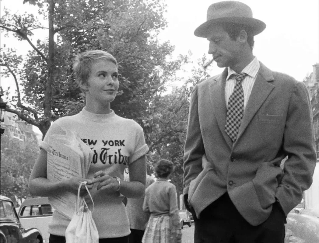 Jean Seberg e Jean-Paul Belmondo no filme 'Acossados', de Jean-Luc Godard: atriz foi nome do cinema de vanguarda