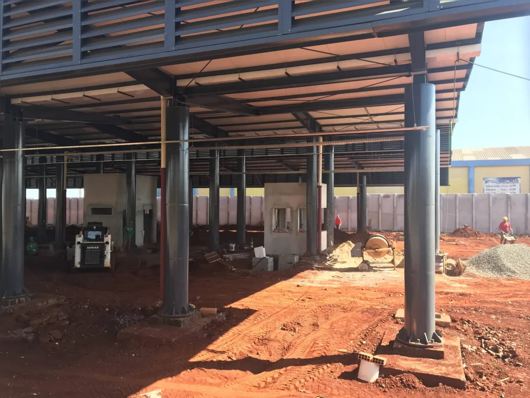 Obras do Terminal Vivi: três mil metros quadrados de construção   