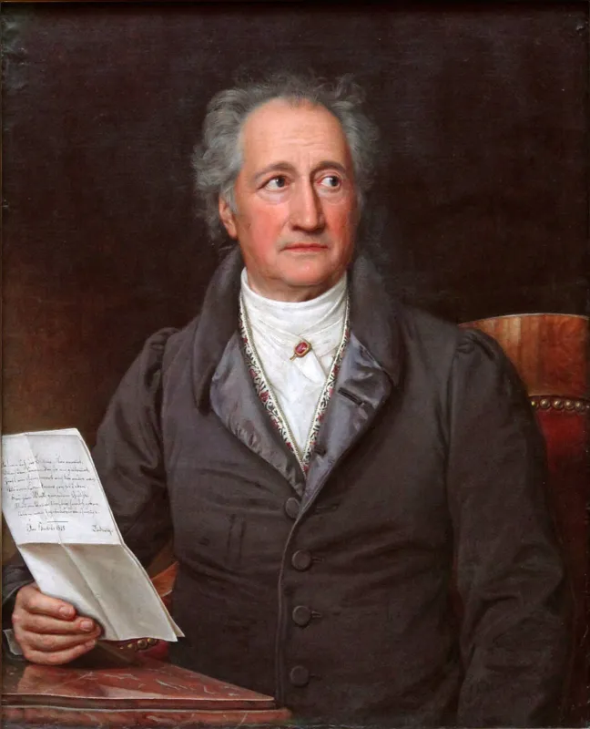  Goethe retratado em pintura de Joseph Stieler de 1828