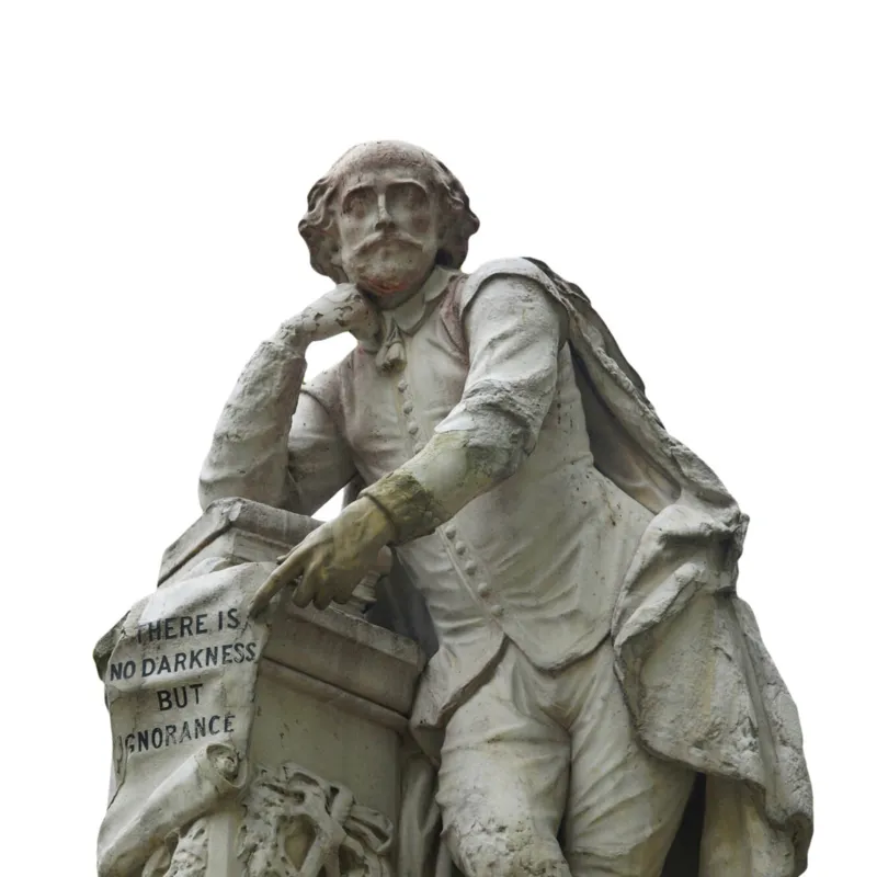 Shakespeare escrevia com uma pena de ganso, mas que texto, hã?