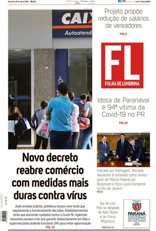 Imagem ilustrativa da imagem Capa 05/05/2020