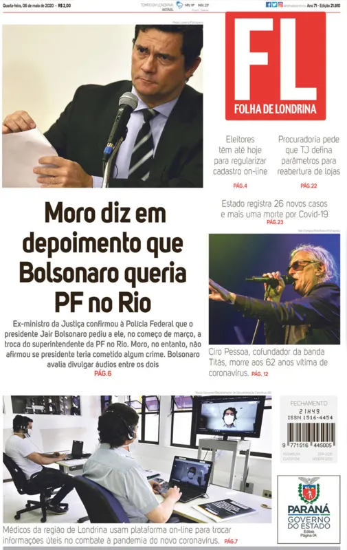 Imagem ilustrativa da imagem Capa 06/05/2020