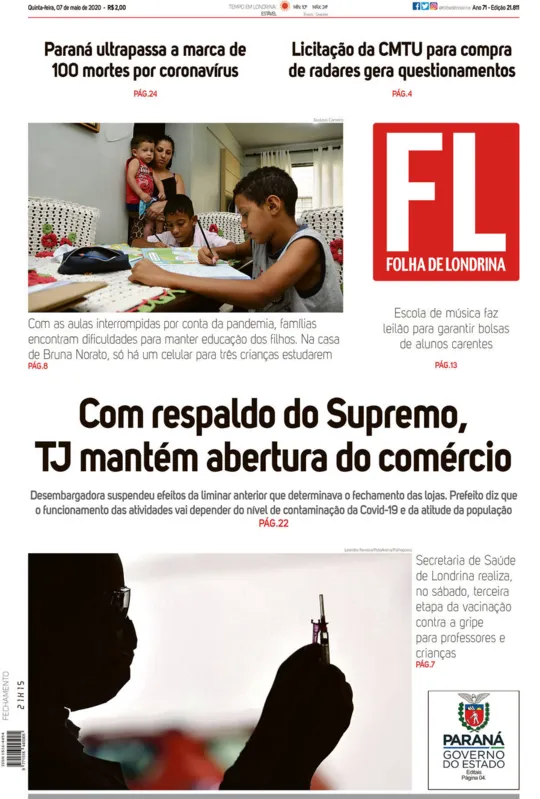 Imagem ilustrativa da imagem Capa 07/05/2020