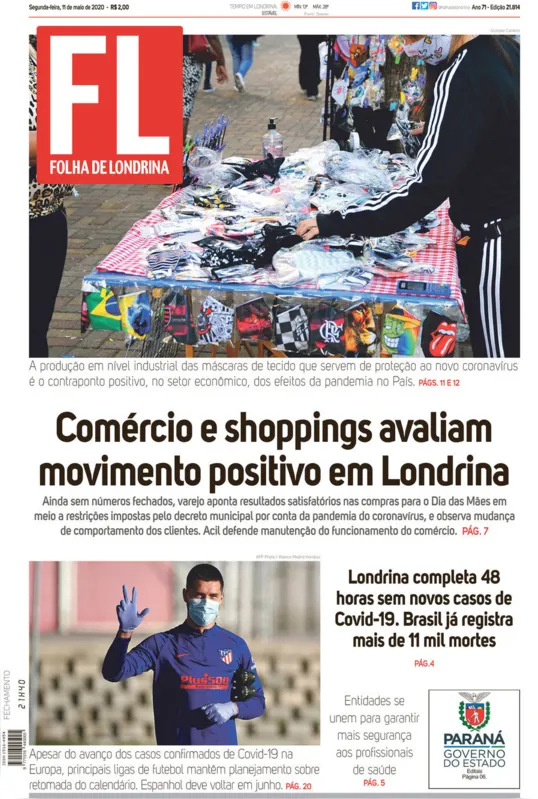 Imagem ilustrativa da imagem Capa 11/05/2020