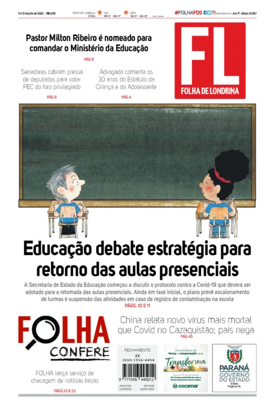Imagem ilustrativa da imagem Capa 11/07/2020