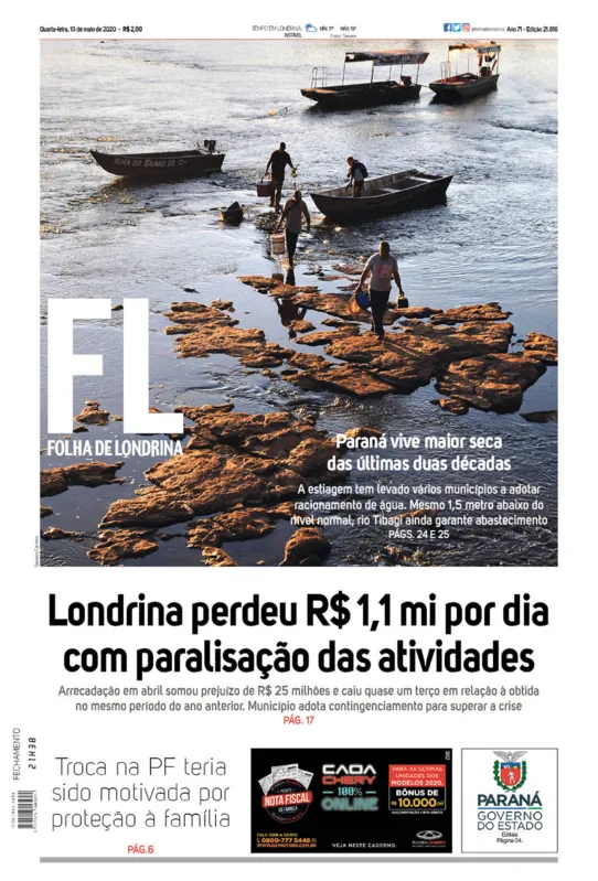 Imagem ilustrativa da imagem Capa 13/05/2020
