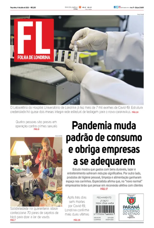 Imagem ilustrativa da imagem Capa 14/07/2020