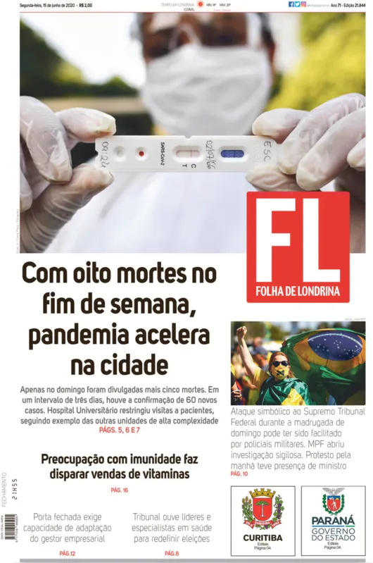 Imagem ilustrativa da imagem Capa 15/06/2020