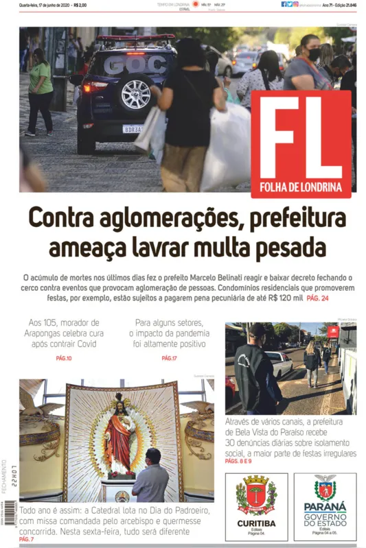 Imagem ilustrativa da imagem Capa 17/06/2020