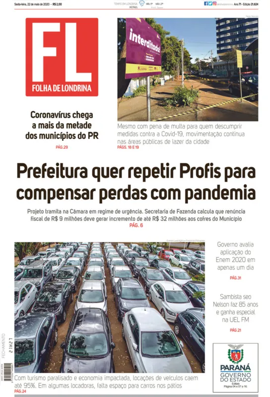 Imagem ilustrativa da imagem Capa 22/05/2020