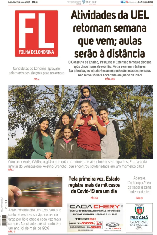 Imagem ilustrativa da imagem Capa 25/06/2020
