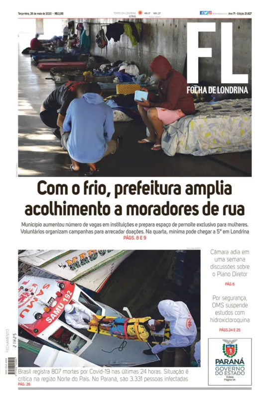 Imagem ilustrativa da imagem Capa 26/05/2020