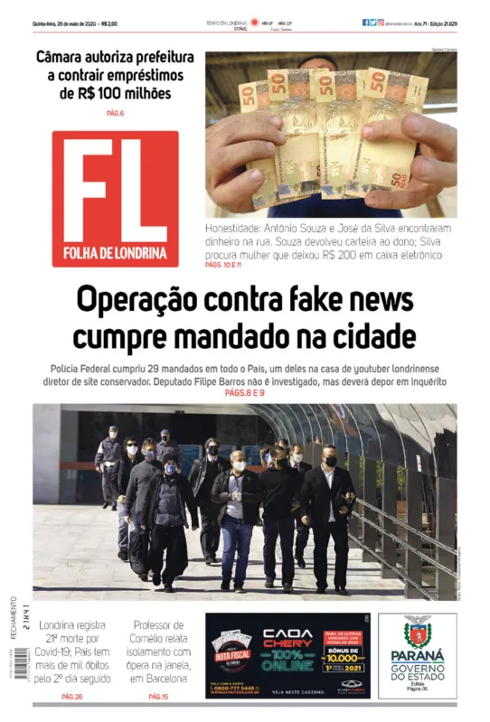 Imagem ilustrativa da imagem Capa 28/05/2020