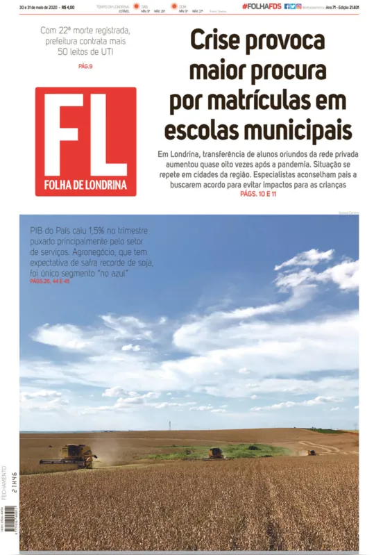 Imagem ilustrativa da imagem Capa 30/05/2020