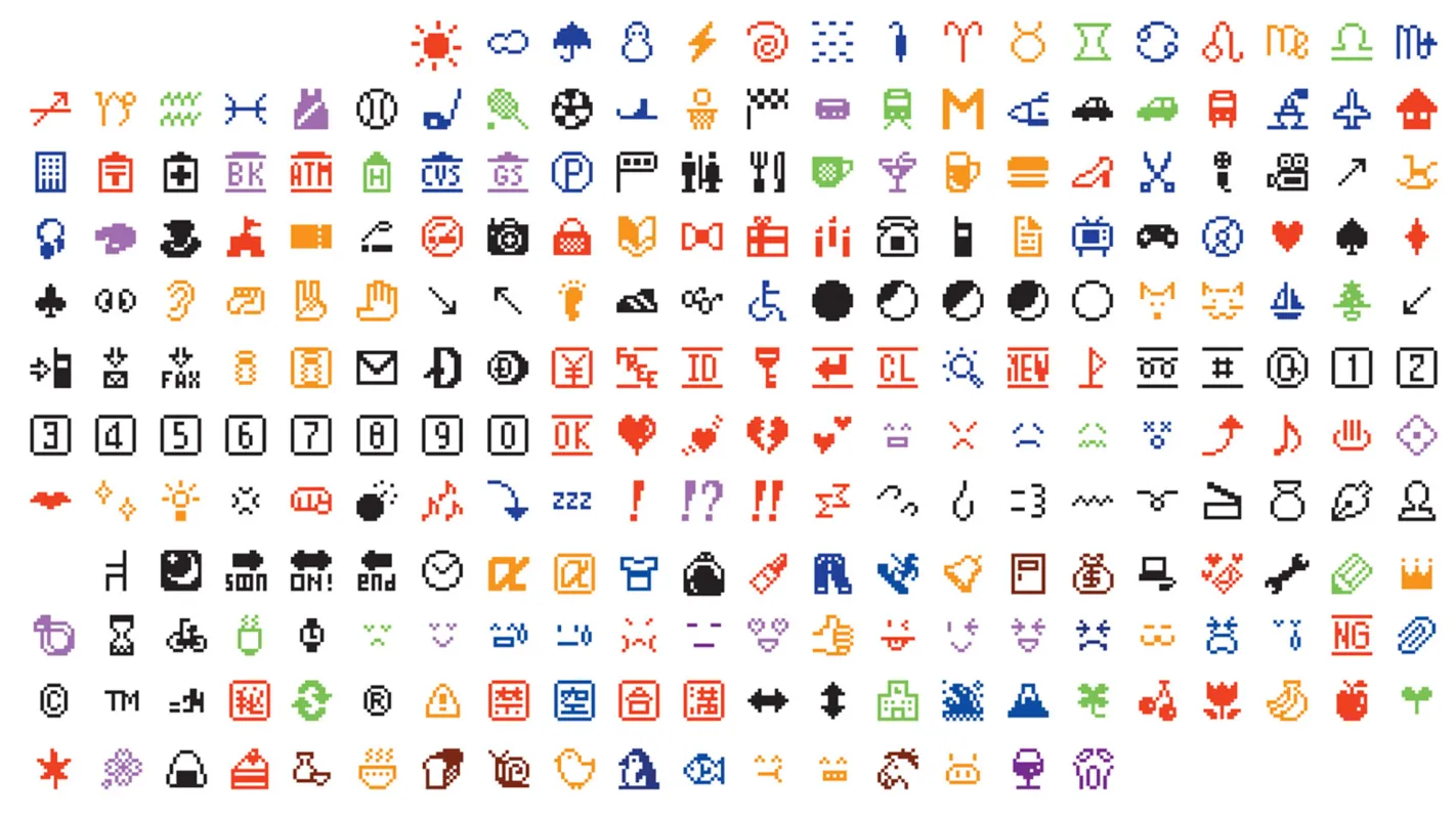 Em 1999 Shigetaka Kurita decidiu criar seu próprio conjunto de 176 emojis. 