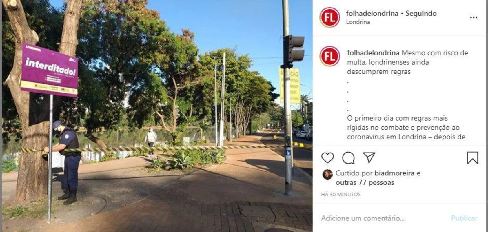 Imagem ilustrativa da imagem FOLHA NAS REDES - Risco de Multa