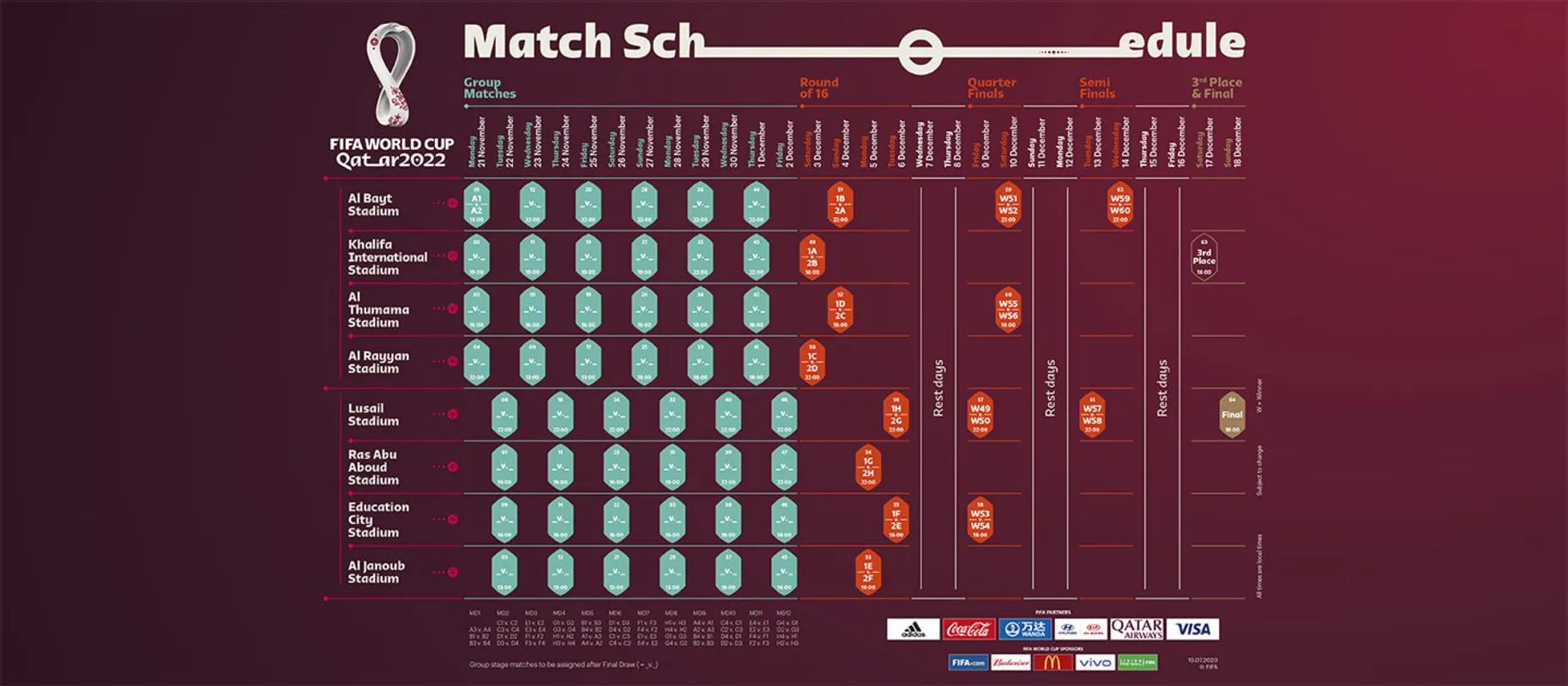Imagem ilustrativa da imagem Fifa confirma data de início e anuncia horários da Copa do Mundo de 2022