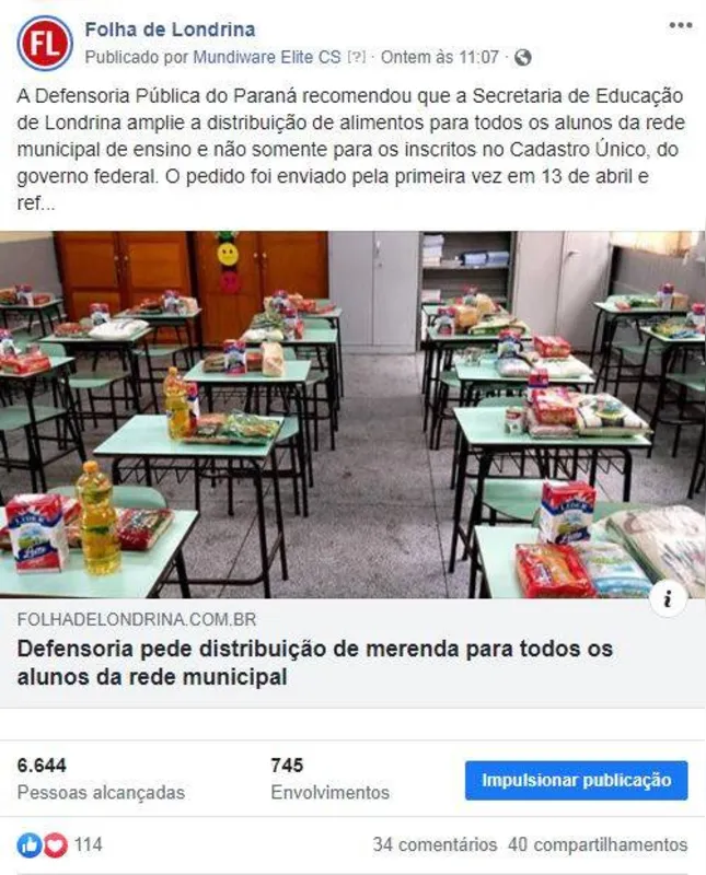 Imagem ilustrativa da imagem Folha nas Redes 15 05 2020