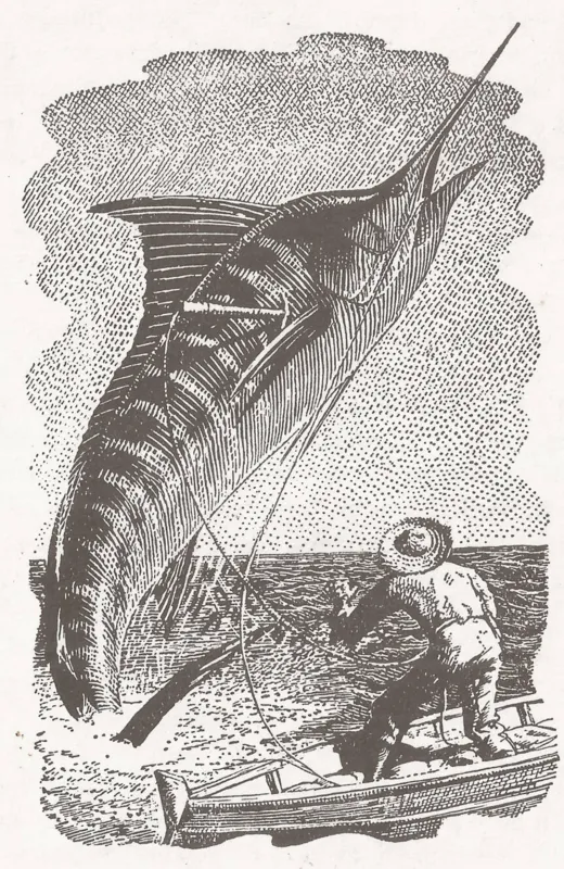 Gravura de Raymond Sheppard presente na primeira edição inglesa de “O Velho e o Mar”