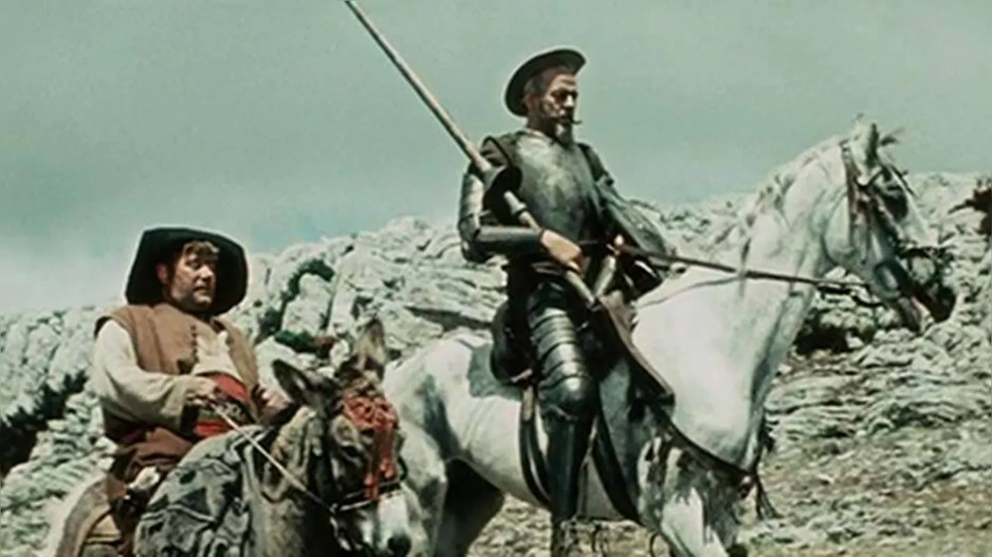 Há um filme complicado (e inacabado) de Orson Welles e uma ótima versão russa de 1957 de Grigory Kozintsev de Dom Quixote