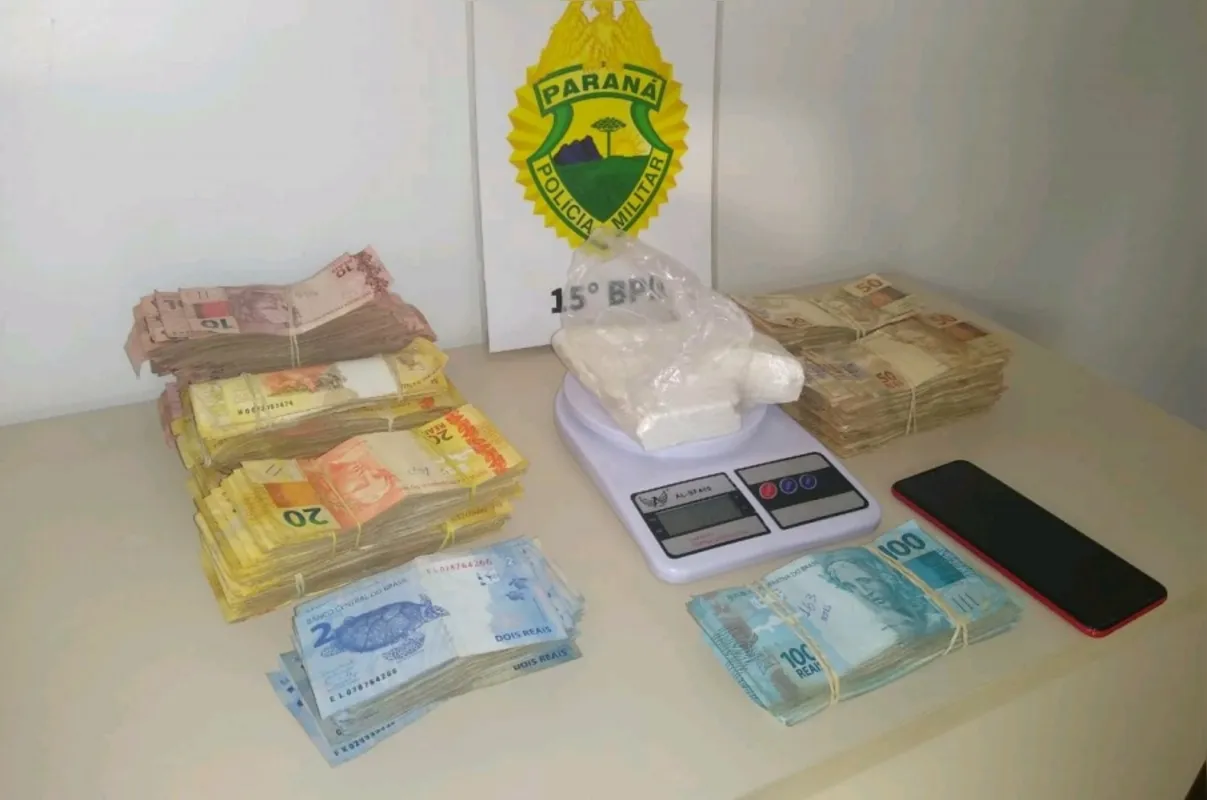Imagem ilustrativa da imagem Motorista suspeito de tráfico é preso em Rolândia com mais de R$ 70 mil