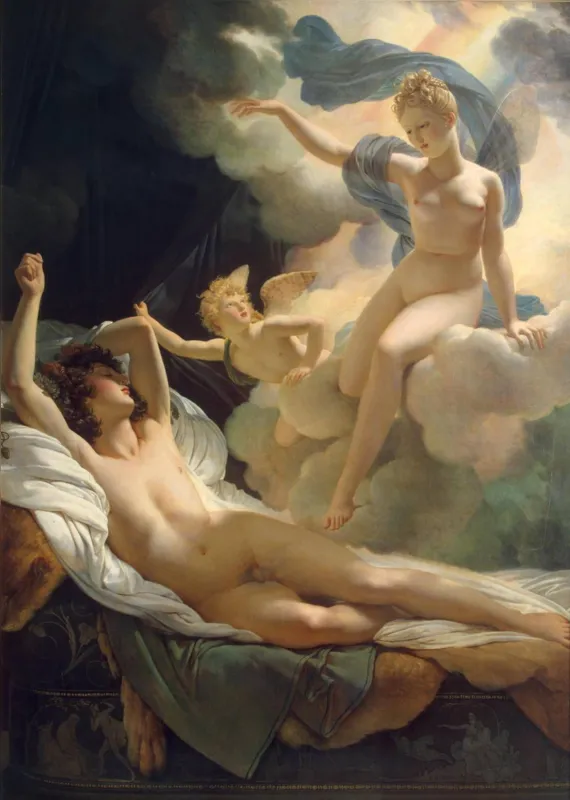 Pintura em tela "Morfeu e Iris" de 1811 por Pierre-Narcisse Guérin
