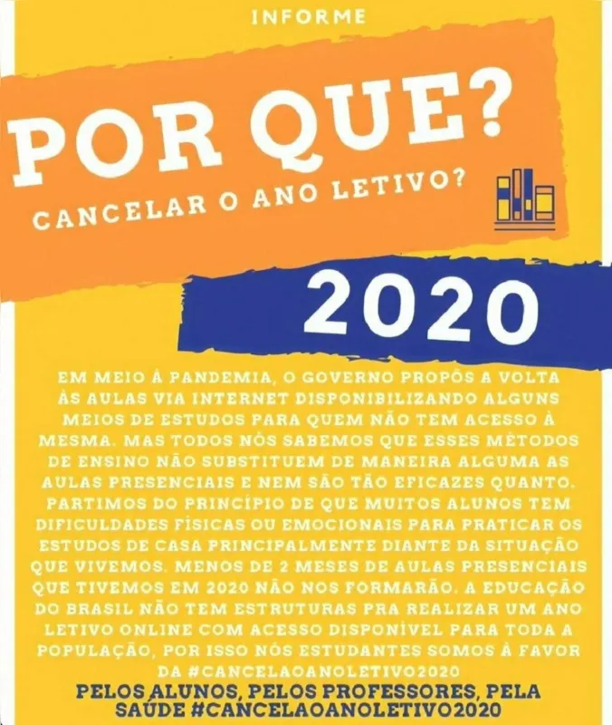 Imagem ilustrativa da imagem Zona livre de Covid-19 e ano letivo cancelado?