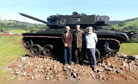 Tanque do Exército na fazenda do agropecuarista