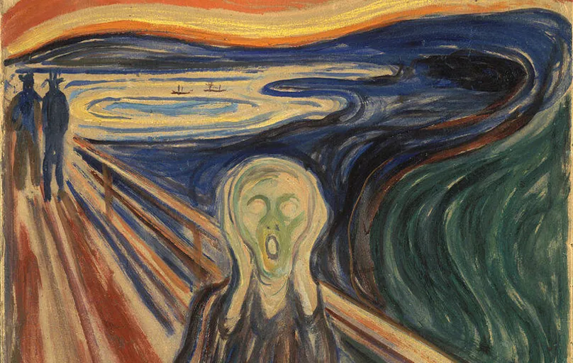 O Grito: tela inspirada numa cena vista por Munch está sofrendo os efeitos do tempo pela qualidade da tinta usada